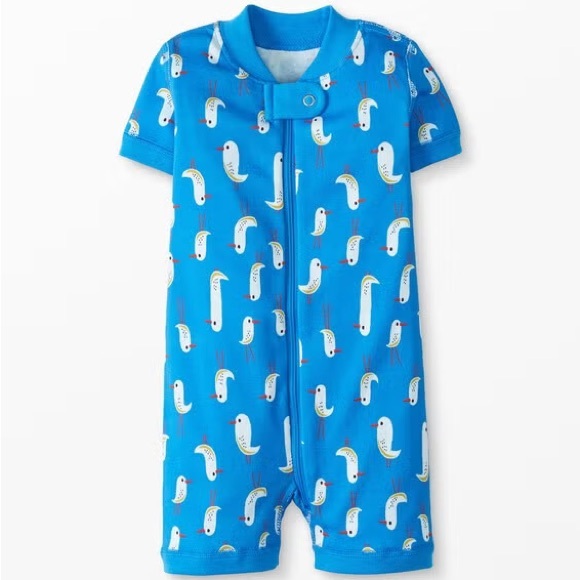 Hanna Andersson Baby Zip Shortie Sleeper Boys 0-3M 50 cm Girls Seagulls Organic - Picture 5 of 5